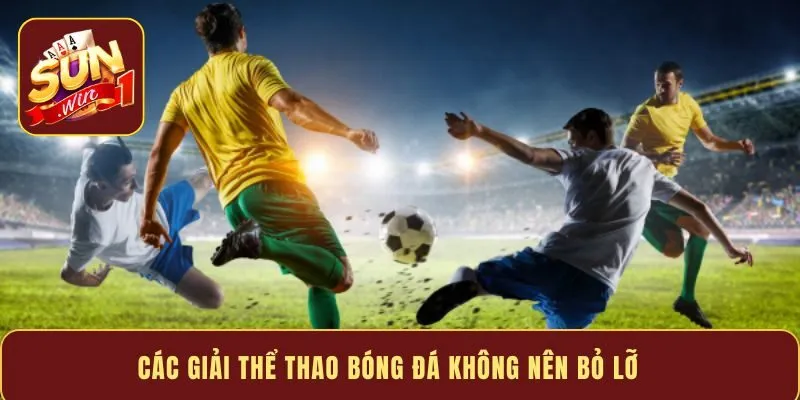 Các giải thể thao bóng đá không nên bỏ lỡ